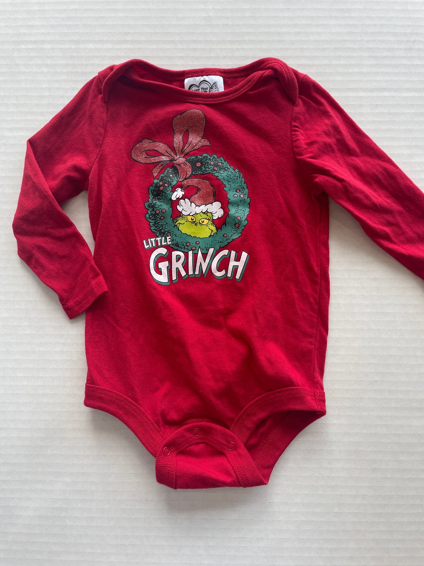 Grinch Long-sleeve Onesie 12-18 Month