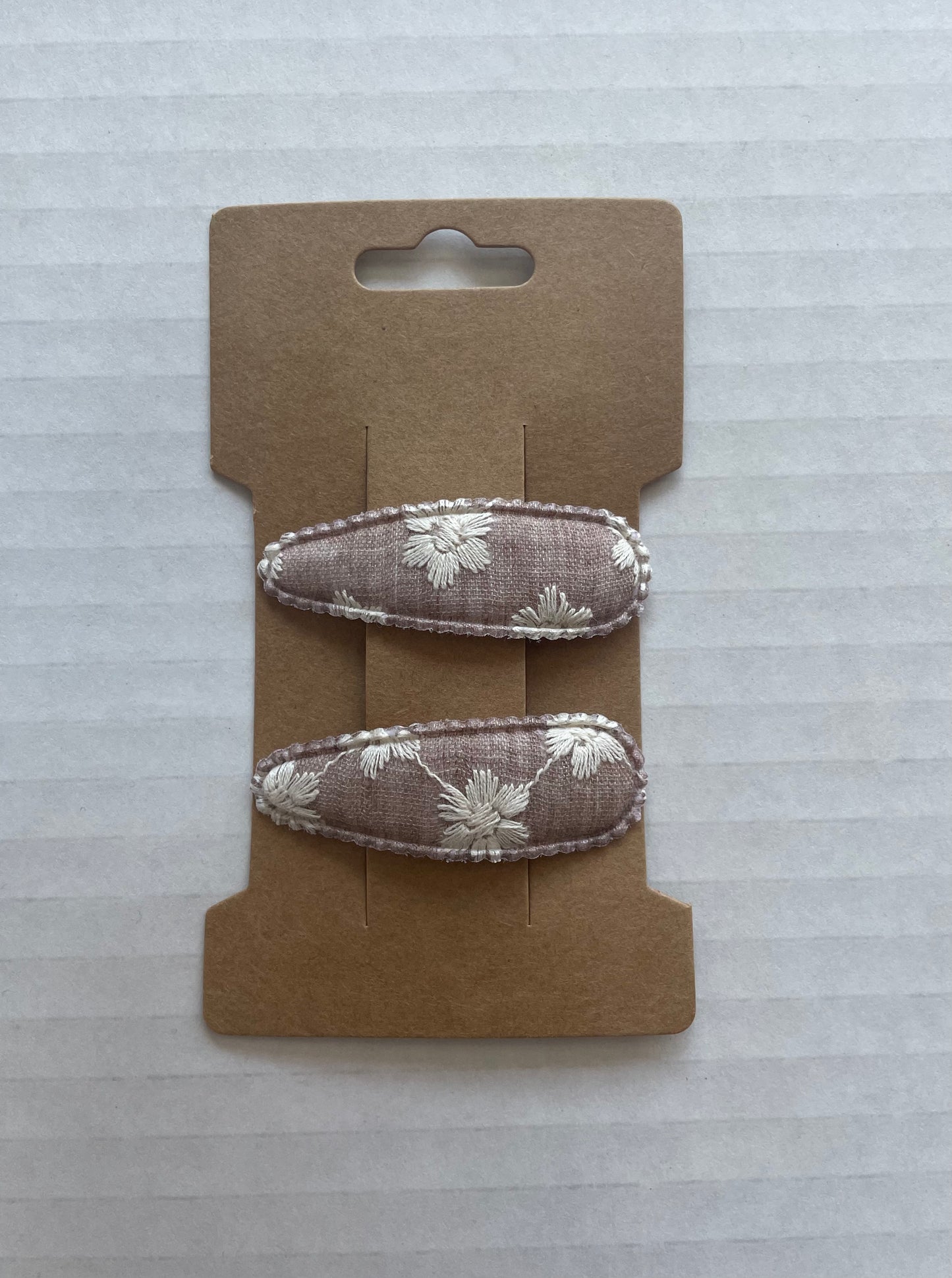 Embroidered Hair Clips(2-pack)