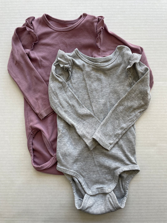 H&M Girl Long-sleeve Onesie 2T(Set of 2)