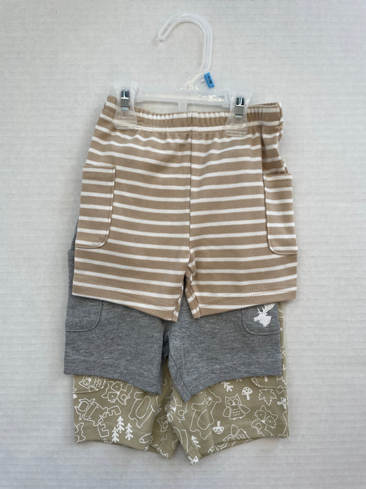 Canadiana Boy Shorts 0-3 Month(3-Pack)