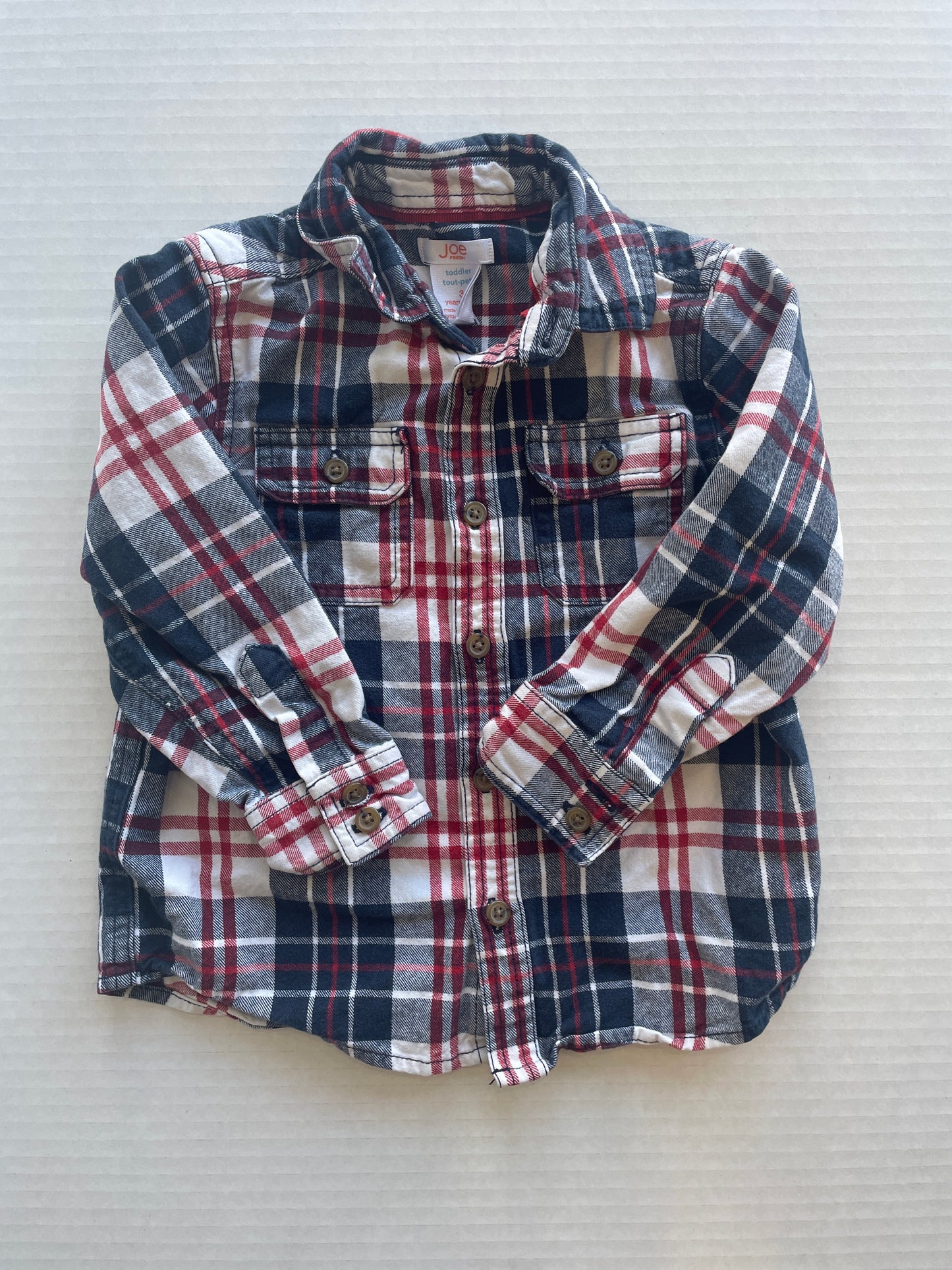 Joe Fresh Boy Long Sleeve Button Up 3T