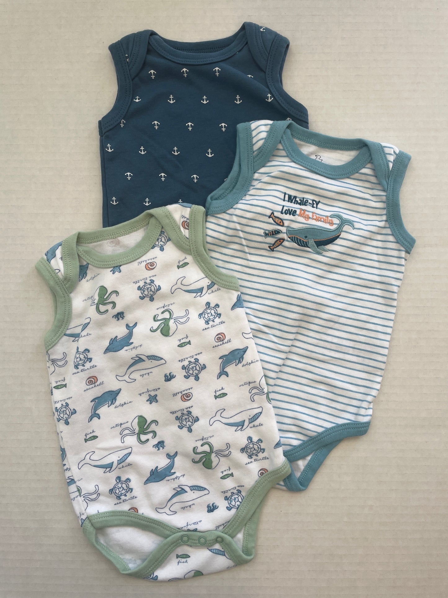 Duck Duck Goose Boy Onesie 6-9 Month (3-Pack)